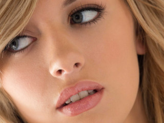 Blonde blueeyes closeup hyperrealistic painting - shaded free wallpaper