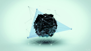 Black blue triangle ambient sky - golden ratio illustration free wallpaper