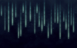 Dark background green numbers night - white number free wallpaper