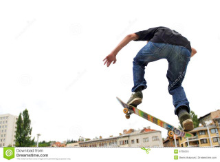 Skateboarder air trick feet up - the board free wallpaper
