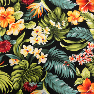 Black background flowers leaves nature - maximalism free wallpaper