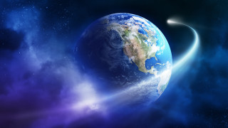 Blue planet light ring star - a blue planet free wallpaper