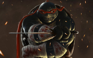 Masked warrior bloodied armor demon - holding free wallpaper
