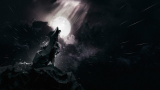 Mountain moonlight night sky clouds - filip hodas free wallpaper