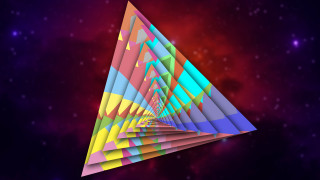Colorful triangle star psychedelic abstract - psychedelic free wallpaper
