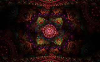 Colorful abstract circular glowing psychedelic - dmt free wallpaper