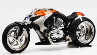 Motorcycle black rim chrome spokes - panfuturism free wallpaper