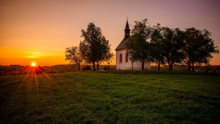 Church trees sunset bridge cityscape - ferenc joachim free wallpaper