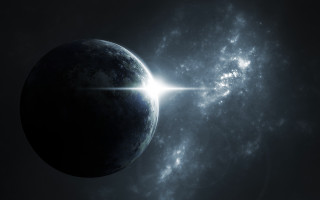 Sun moon planet star constellation - space art free wallpaper