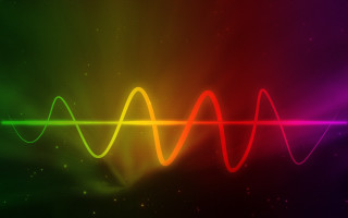 Colorful soundwave rainbow holography milkyway - holography free wallpaper