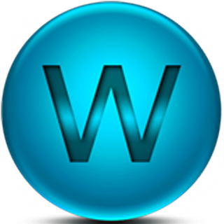 Blue ball letterw white bg - adam willaerts free wallpaper
