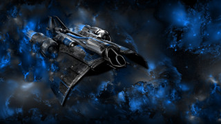 Sci fi spaceship clouds night - dark atmosphere free wallpaper