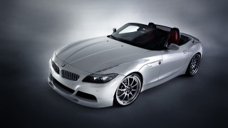 White car red leather dream - a gray background free wallpaper