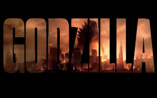 Godzilla city skyline red sunset - free new year wallpaper