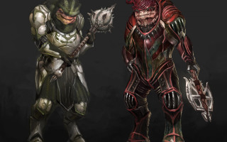 Demon armor stance concept art - a demon face free wallpaper