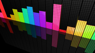Colorful squares rainbow fence honeycomb - analytical free wallpaper