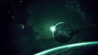 Space planet satellites star milkyway - a distant star in the distance free wallpaper