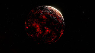 Red planet stars space art - the sky behind free wallpaper