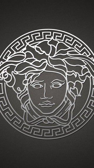 White medallion woman face crown - neoclassicism free wallpaper