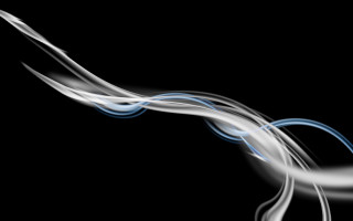 White blue smoke swirl abstract - left free wallpaper