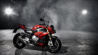 Red motorcycle fog night moon - a red motorcycle free wallpaper