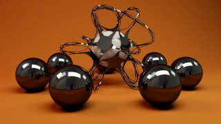 Shiny balls star orange background - an orange background free wallpaper