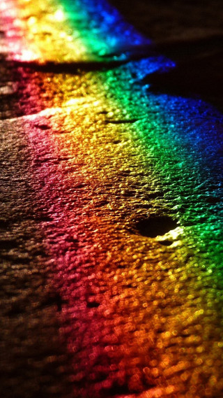 Rainbow colored street dark background 2 - dark free wallpaper