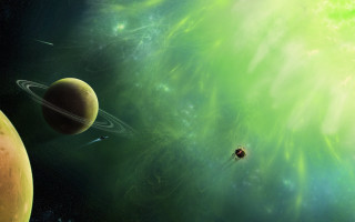 Space station aurora moon constellation - image of a space station free wallpaper