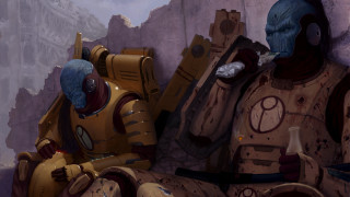 Couple robot wall antipodeans detailed - a giant robot free wallpaper
