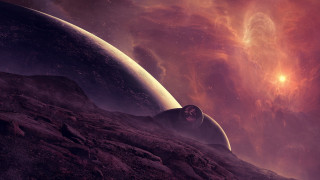 Space station rocky surface distant - a distant object in the background free wallpaper