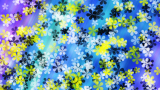 Colorful floral abstract blue yellow - many free wallpaper