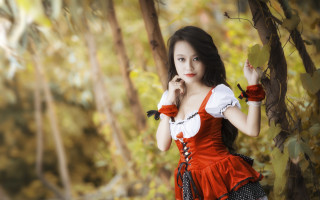 Alice prin gothic forest cosplay - dress free wallpaper for desktop