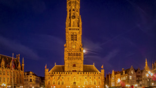 Large clock tower cityscape night - barthel bruyn free wallpaper