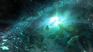 Star cluster bright light space - the center of the image free wallpaper