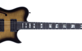 Guitar brown body black strings - a guitar free wallpaper