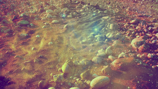 Rocky beach stream aurora city - the rock free wallpaper