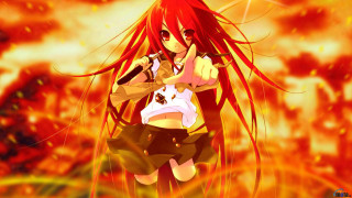 Girl red hair microphone fire - a microphone in front free wallpaper