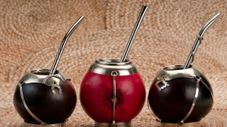 Metal vases handles brown cloth - metal free wallpaper