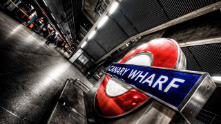 Away wharf building tiltshift fisheye - sign free wallpaper