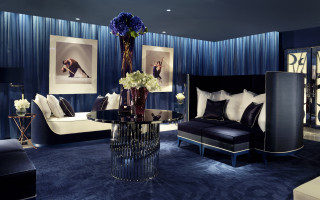 Moody artdeco room couch table - rich moody colour free wallpaper