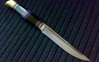Gold handle knife blue surface - an zhengwen free wallpaper