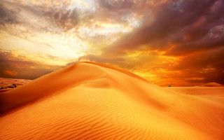 Sunset sand dune clouds tree - amir zand free wallpaper