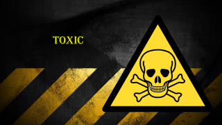 Hazard skull crossbones yellow black - a skull free wallpaper