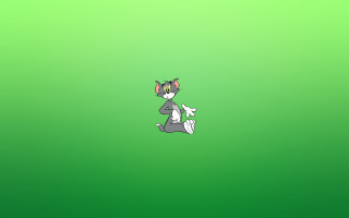 Cat jumping paws closed green - its paw free wallpaper