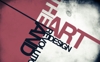 Heart design process red typographic - international typographic style free wallpaper for desktop
