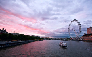 Fauvism bridge river sunset cityscape - christopher wren free wallpaper