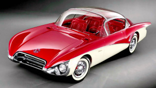 Red white car hood up - a hood free wallpaper