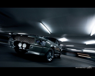 Car driving tunnel dark headlights - a hood free wallpaper