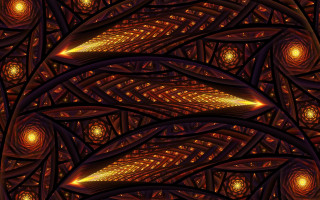 Glowing spiral fractals magic eyes - an abstract painting free wallpaper