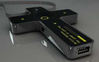 Cross headphone device purism product - a cross free wallpaper